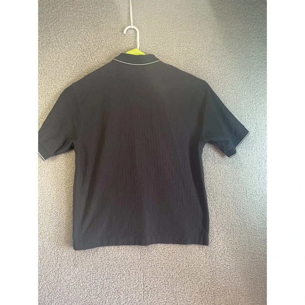 Nike Polo Shirt Mens Large  Black Lightweight Dri Fit Golf Stretch Casual‎
